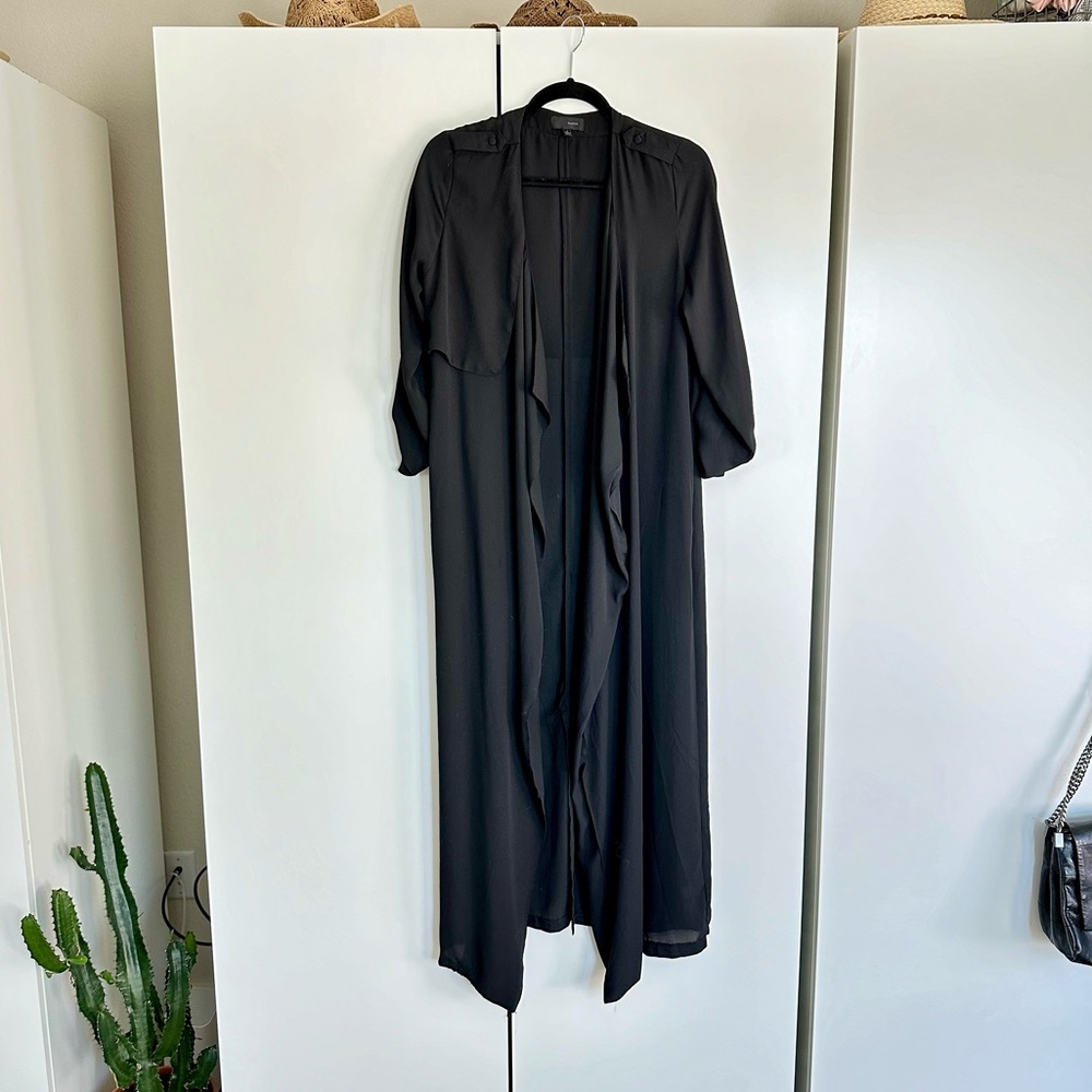 Long Flowy Sheer Trench